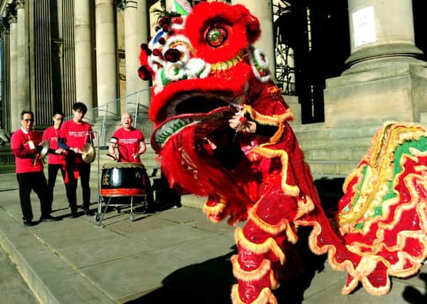Chinese New Year celebrations at Leeds town Hall.
14th Febuary 2016.
Picture : Jonathan Gawthorpe