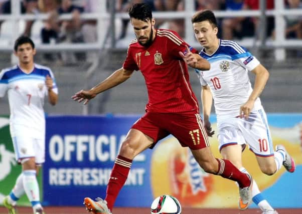 Villarreal winger Alfonso Pedraza, in action with Spain's Under-21s.