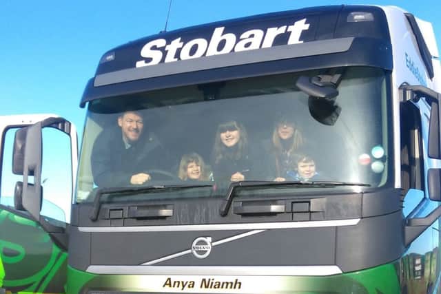 Anya Morris with the Eddie Stobart truck which has been named in her honour.