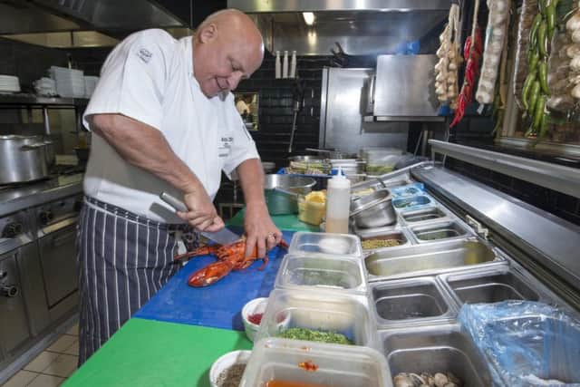 1 July 2016.
Chef Aldo Zilli at work in the kitchens of the San Carlo Flying Pizza, Roundhay, yesterday (friday).