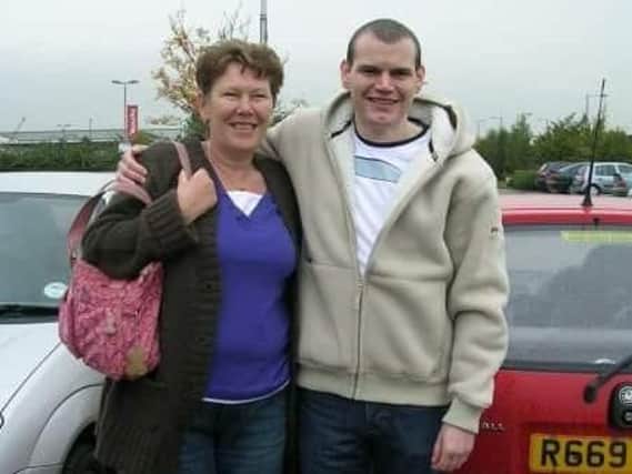 Gavin Egan and his mum Lesley Shields