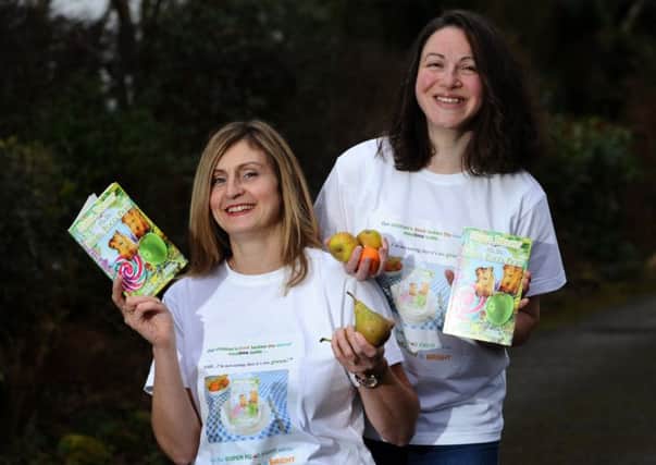 Bardsey mums Hayley Dodsworth and Donna Harrison, right, launch their book  Emma Bright and The Super Food Fight, to encourage fussy eating children to try new foods.
2nd February 2017.
Picture : Jonathan Gawthorpe