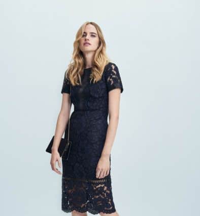 Navy lace dress, Â£150, at Phase Eight.