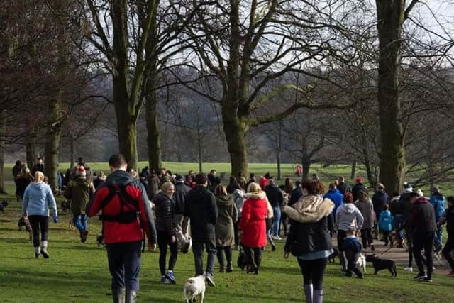 The French Bulldog Owners West Yorkshire group head out for their monthly walk in Roundhay Park. Picture: Kirsty Marks Photography.