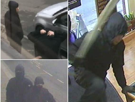 Detectives have released these images following the armed robbery.