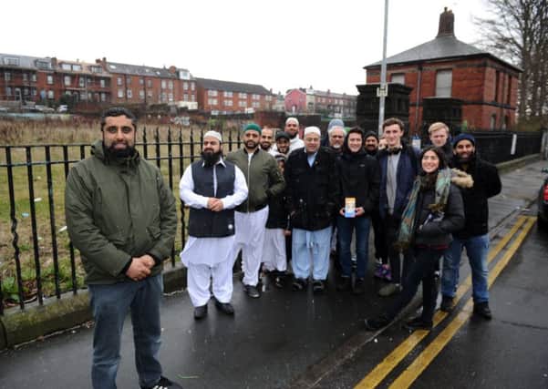 Mohammed Haneef Yaqub , left, and campaigners in Hyde Park claim Leeds City Council has ignored their pleas for an indoor sports centre to be built on the site of the former Royal Park Middle School site.
10th February 2017.
Picture : Jonathan Gawthorpe