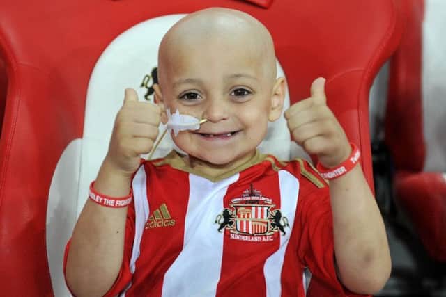 Bradley Lowery, five, will lead out the teams in Ossett in May.