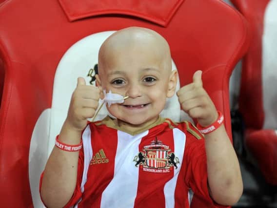 Bradley Lowery, five, will lead out the teams in Ossett in May.