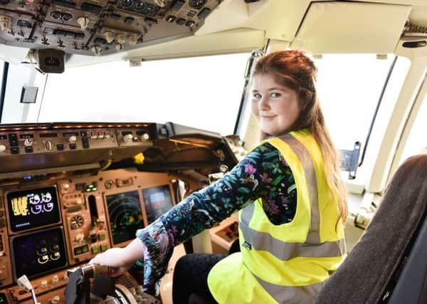 Eva was surprised with a VIP tour of Leeds Bradford Airport after she wrote to Jet2.com saying she wanted to work in air traffic control. Picture: Jonathan Pow