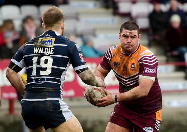 Batley's James Brow tries to make something happen against Featherstone. PIC: Paul Butterfield
