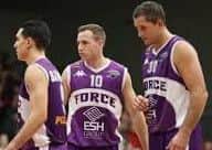 Jack Isenbarger (centre) with fellow Leeds Force hot shots Rob Sandoval and Rob Marsden.