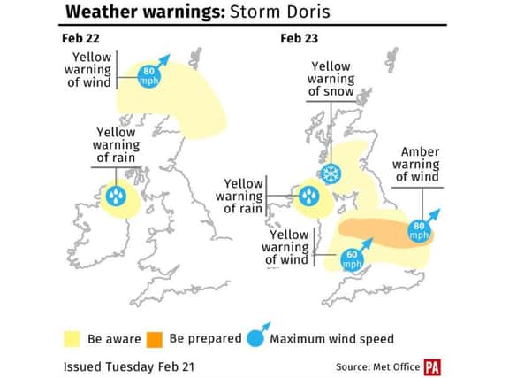 Weather warnings from the Met Office