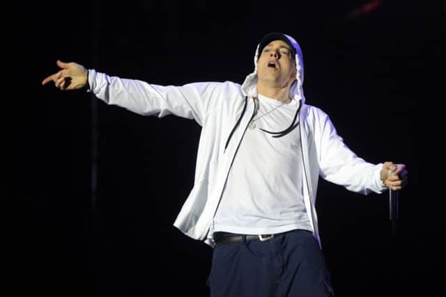 Eminem performs at 2013s Leeds Festival.