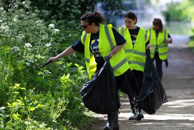 COMMUNITY SPIRIT: Volunteers at a litter pick.