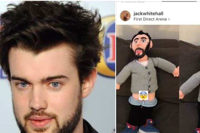 Jack Whitehall and the knitted item