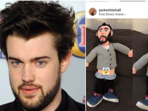 Jack Whitehall and the knitted item