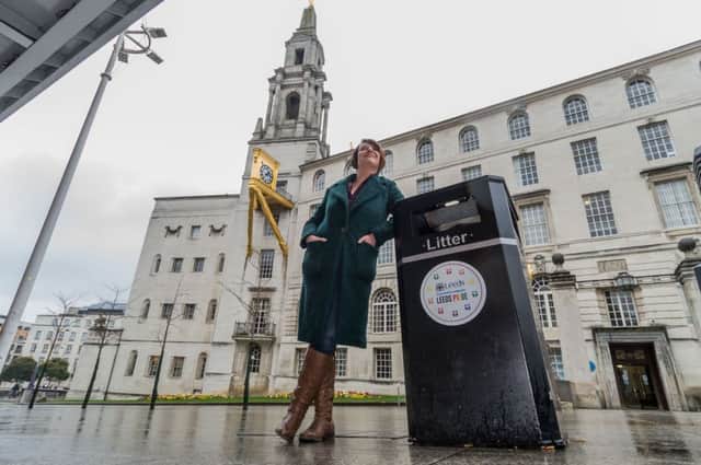 Cllr Lucinda Yeadon, backing the YEP Keep Leeds Tidy Campaign. Picture James Hardisty.