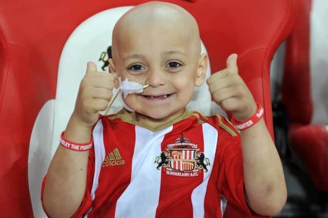 Bradley Lowery, five, will lead out the teams in Ossett in May.