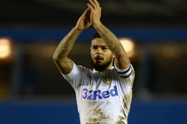 Liam Bridcutt applauds the fans at Birmingham.
