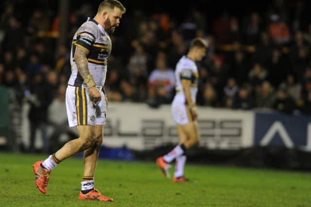 Adam Cuthbertson shows his frustration at Castleford.