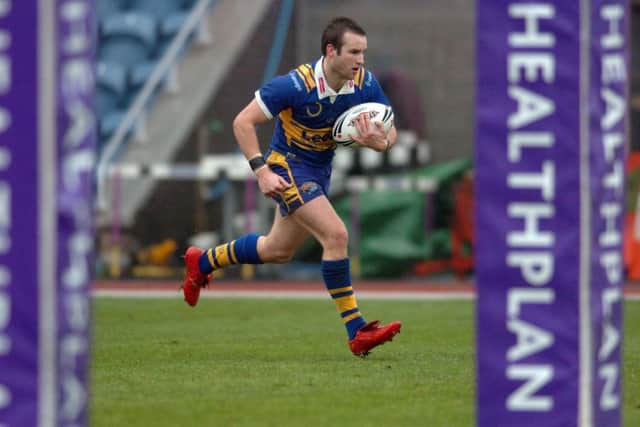 Tom Sheldrake, scorer of two tries for East Leeds in the National Conference opening-day derby win over Oulton.