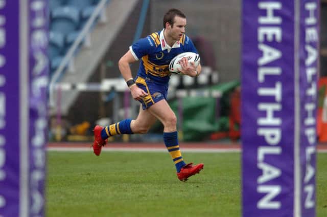 Tom Sheldrake, scorer of two tries for East Leeds in the National Conference opening-day derby win over Oulton.