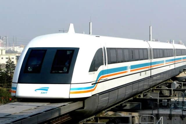 The 'magnetic levitation' train in Shanghai, China