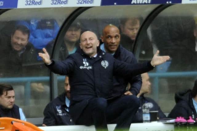 QPR manager Ian Holloway in the dug-out at Elland Road yesterday.