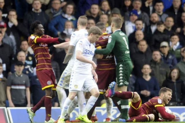 Tempers flare at the end of United's draw with Rangers.