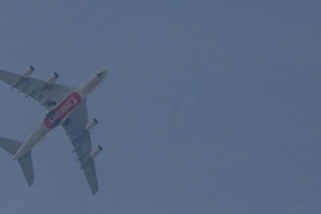The Emirates Airbus above Featherstone