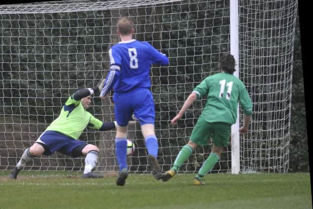 Niall Robinson scores for Medics. PIC: Steve Riding