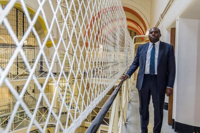 MP David Lammy, author of a major independent Government backed review into over presence of black and minority ethnic defendants in prisons in U,  visited and chatted with inmates at HM Leeds Prison, Armley, Leeds. Pictures: James Hardisty