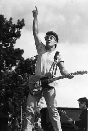 Bruce Springsteen in concert at Roundhay Park Leeds 7th July 1985.