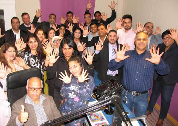 DECADE OF SUCCESS: Some of the Fever FM crew celebrate the popular  Leeds community radio station's milestone