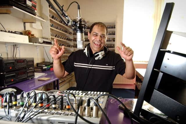 Jabbar Karim, founder of Fever FM in Leeds, pictured in 2005 ahead of the station's official launch.