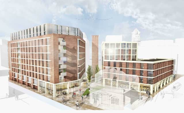 An artist's impression of the proposed scheme at Granary Wharf in Leeds