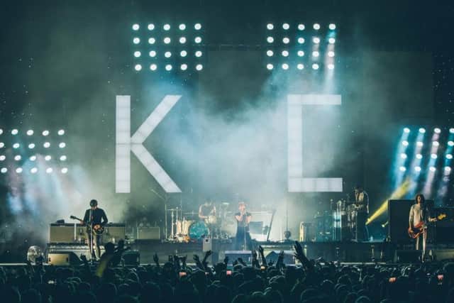 Kaiser Chiefs on stage.