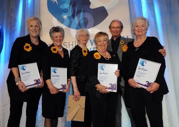 Last year's Yorkshire Women of Achievement awards, at New Dock Hall, Royal Armouries Leeds. The Original Calender girls with Terry Logan won the White Rose Award.