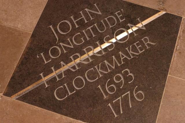 The stone memorial unveiled by the Duke of Edinburgh and laid in dedication to John Harrison, the clockmaker who discovered the principle of longitude, during a special service inside Westminster Abbey in central London, Friday March 24, 2006. John Harrison made his discovery during the eighteenth century and his invention greatly aided naval navigation and the expansion of the British Empire. Standalone photo. PRESS ASSOCIATION photo. Photo Credit should read: Johnny Green/pool/PA.
