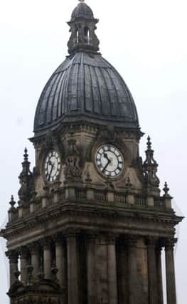 Clocks of Leeds. The Leeds Town Hall....26th October 2010 .... Picture by Simon Hulme