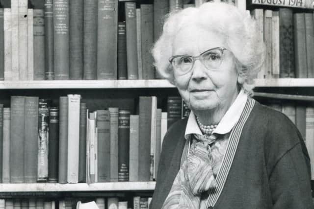 Phyllis Bentley with her novel Inheritance
