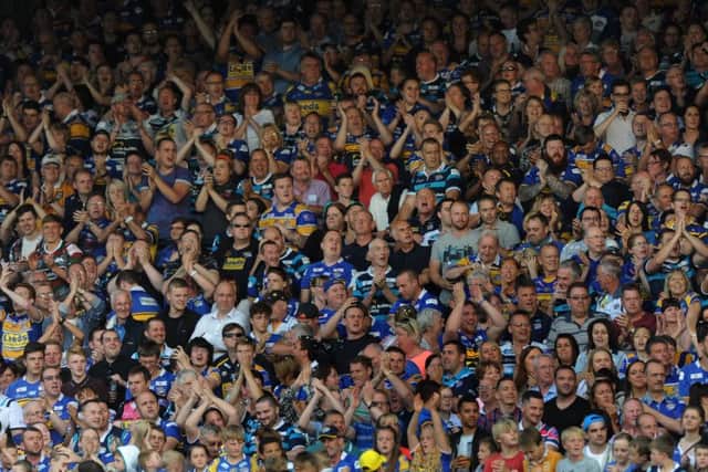 Rhinos fans in the South Stand