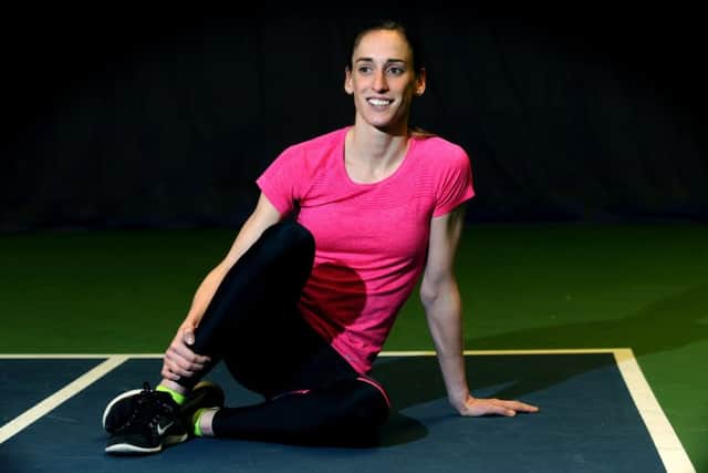 READY FOR THE CHALLENGE: Laura Weightman at Leeds Beckett University, above, this week.  Main Picture: Jonathan Gawthorpe