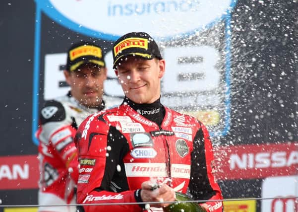 Dan Linfoot hopes to be popping more corks this year - on the podium.