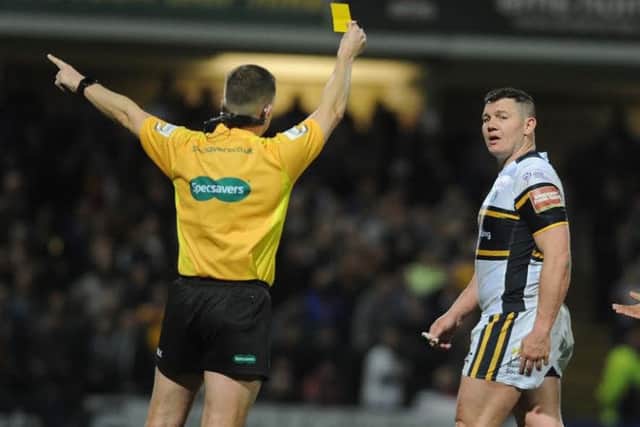 Leeds rhinos v Wigan  super leagueBrett Ferres sin binned