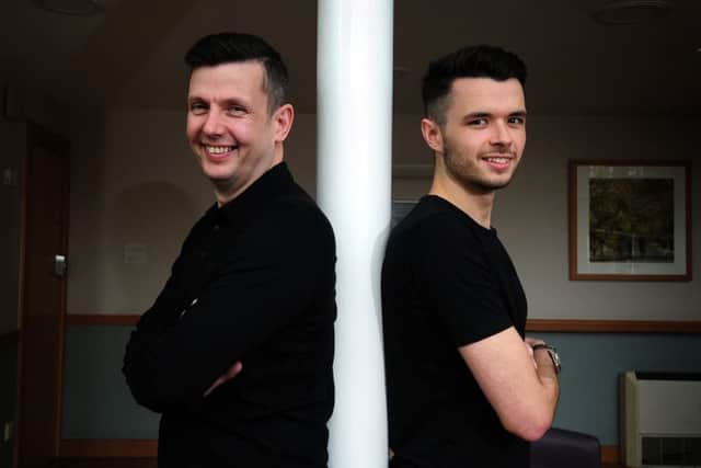 Leeds father-and-son Peter and Oliver Lines.