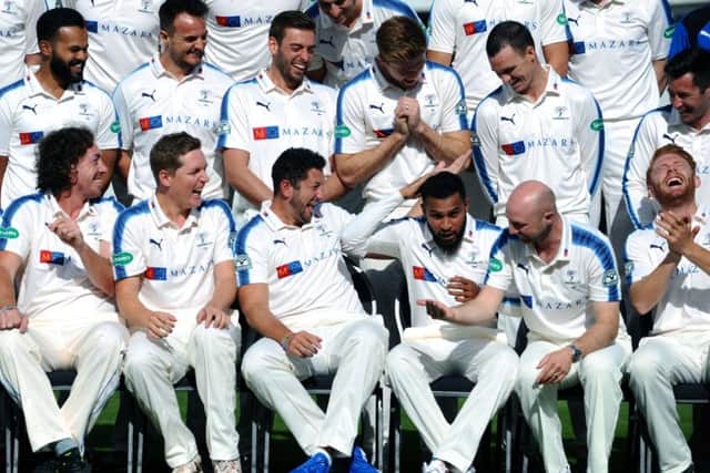 Players have a laugh during the photo call. (Picture: Jonathan Gawthorpe)