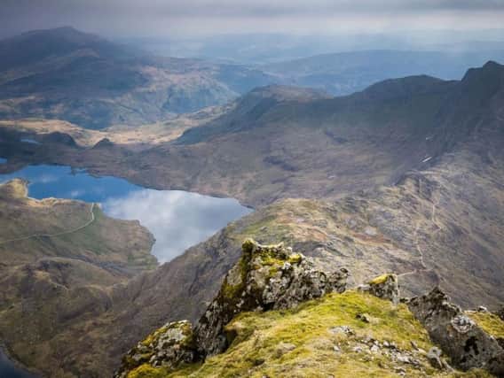 Handout photo of the view from the summit of Snowdon, which has been named the UK's best sight.