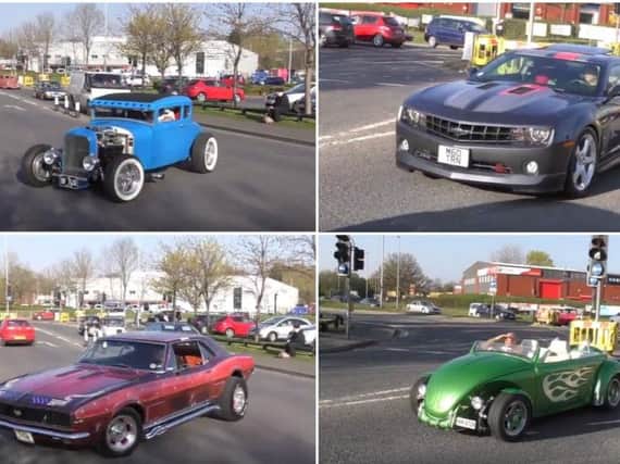 Some of the classic cars which turned up to the meet. Photo: YouTube/JCCars