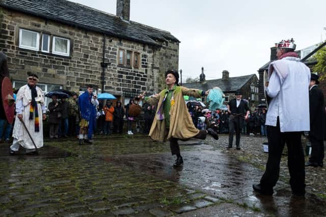 Traditional Pace Eggs plays, performed in Heptonstall Weavers Square, Heptonstall, near Hebden Bridge.